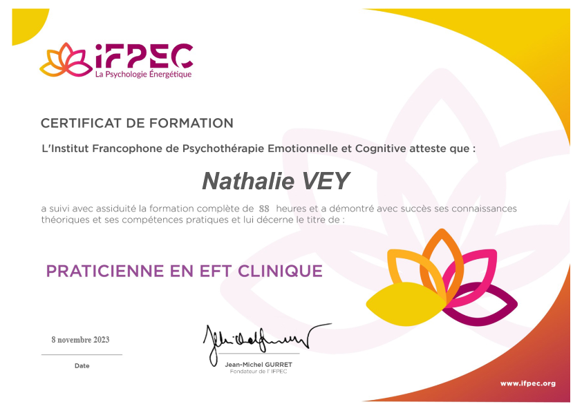 photo diplome Nathalie Vey  - l’arbre aux émotions