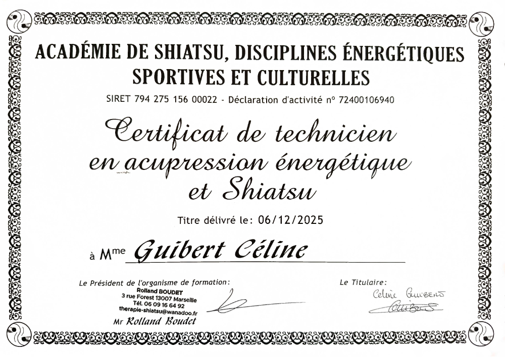 photo diplome Céline GUIBERT