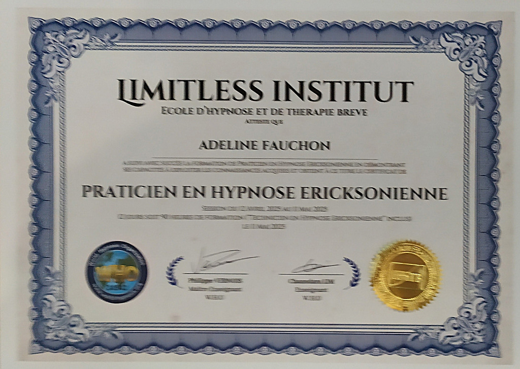 photo diplome Hypno-Nature