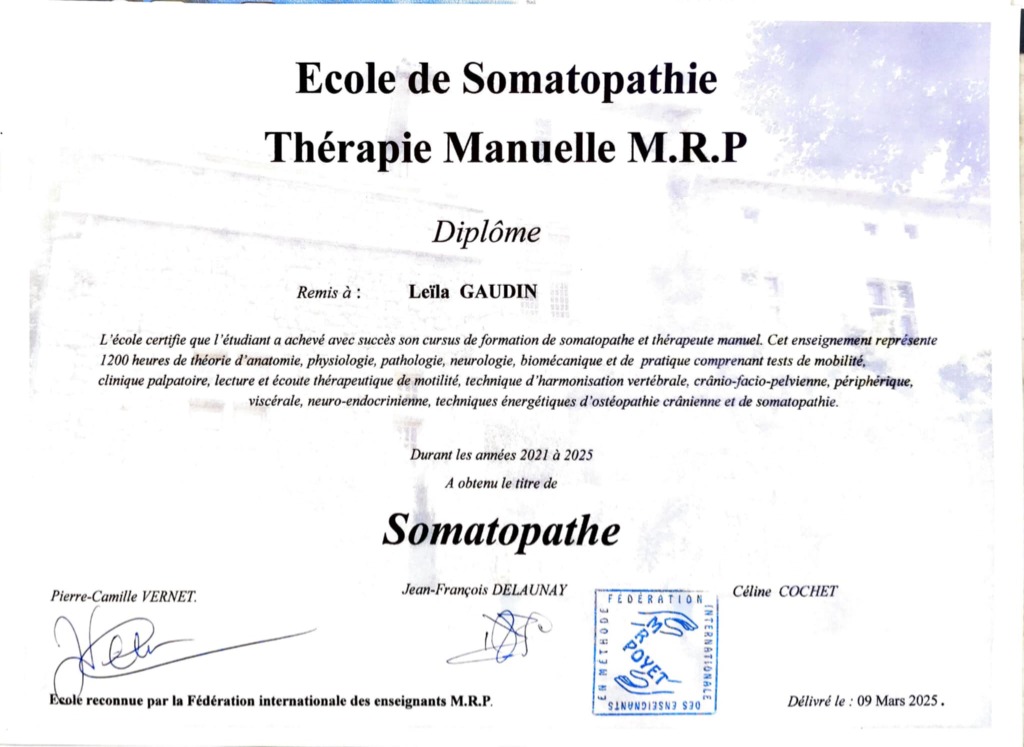 photo diplome Leïla Gaudin