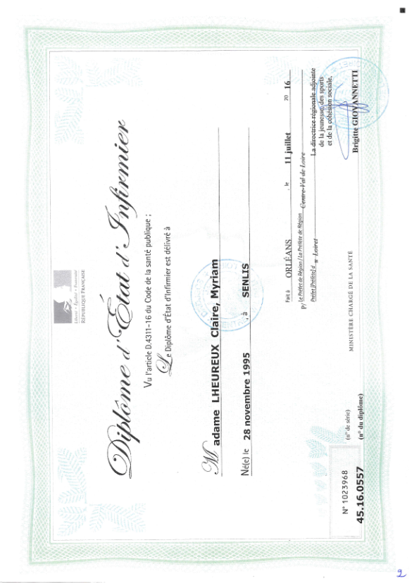 photo diplome Claire Accompagnante Périnatale