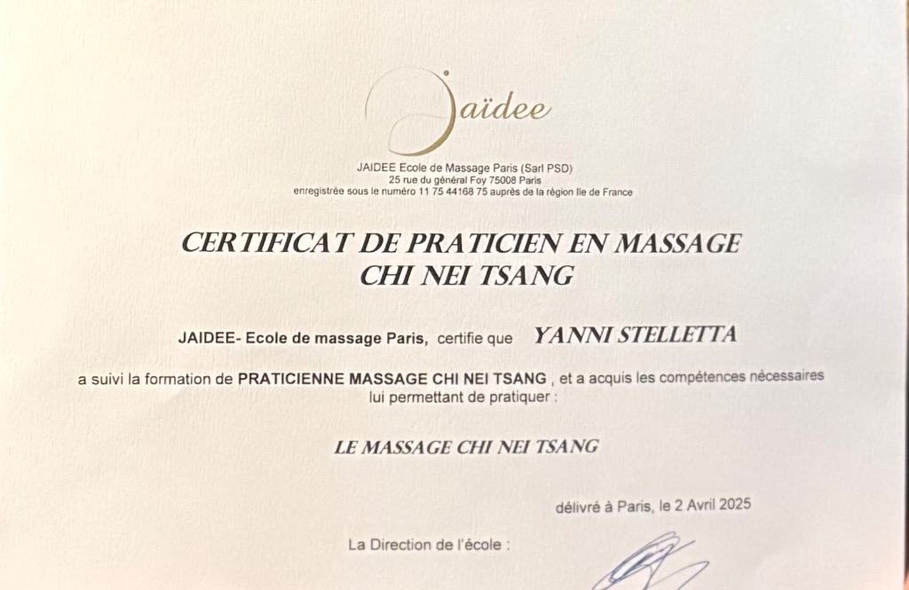 photo diplome Yanni STELLETTA