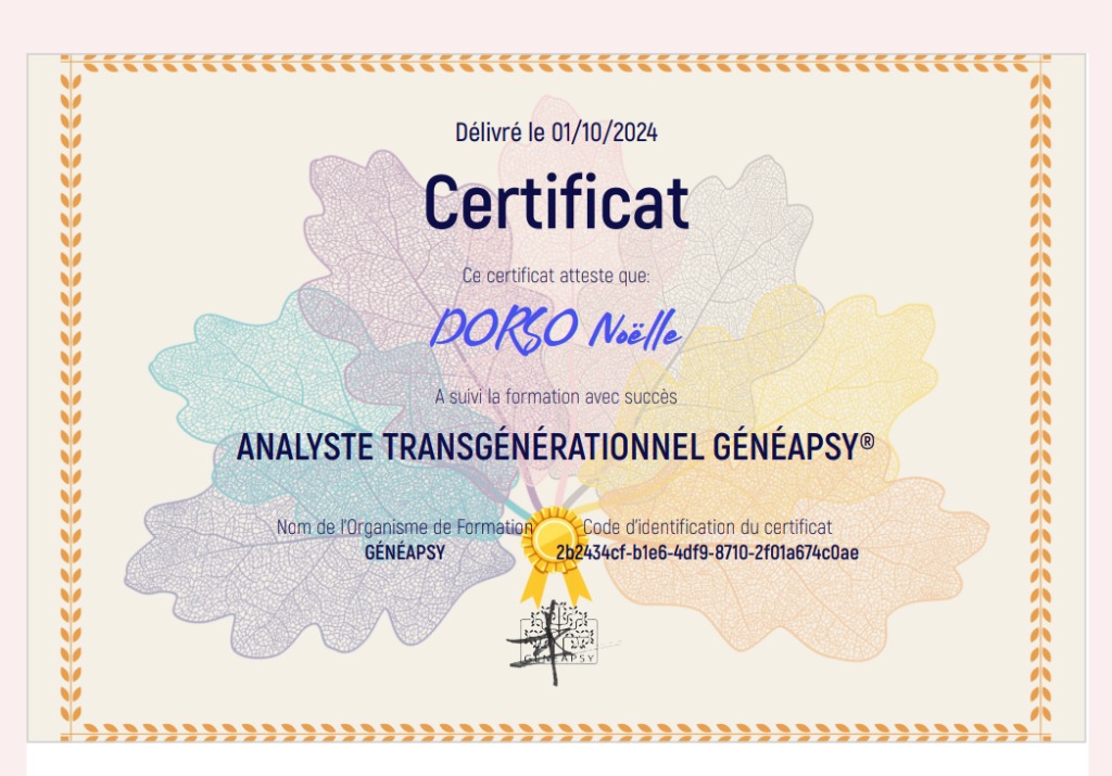 photo diplome Noëlle DORSO