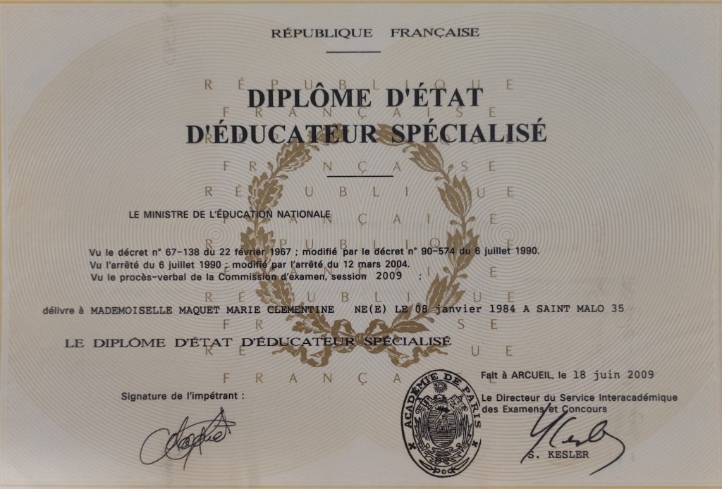 photo diplome Marie Maquet - Accompagnement