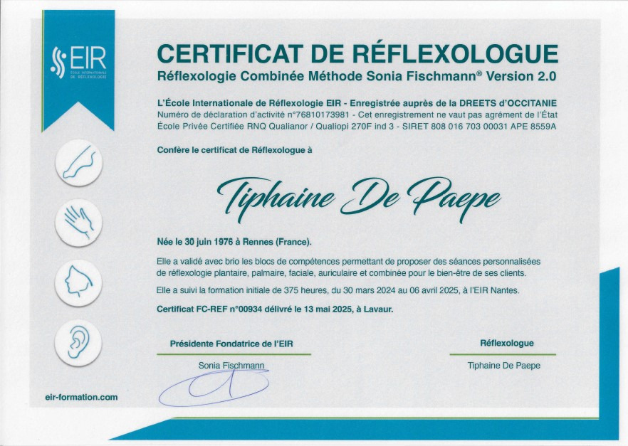 photo diplome Bulle des Sens