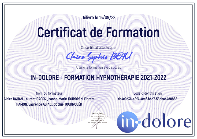 photo diplome Claire-Sophie BEAU