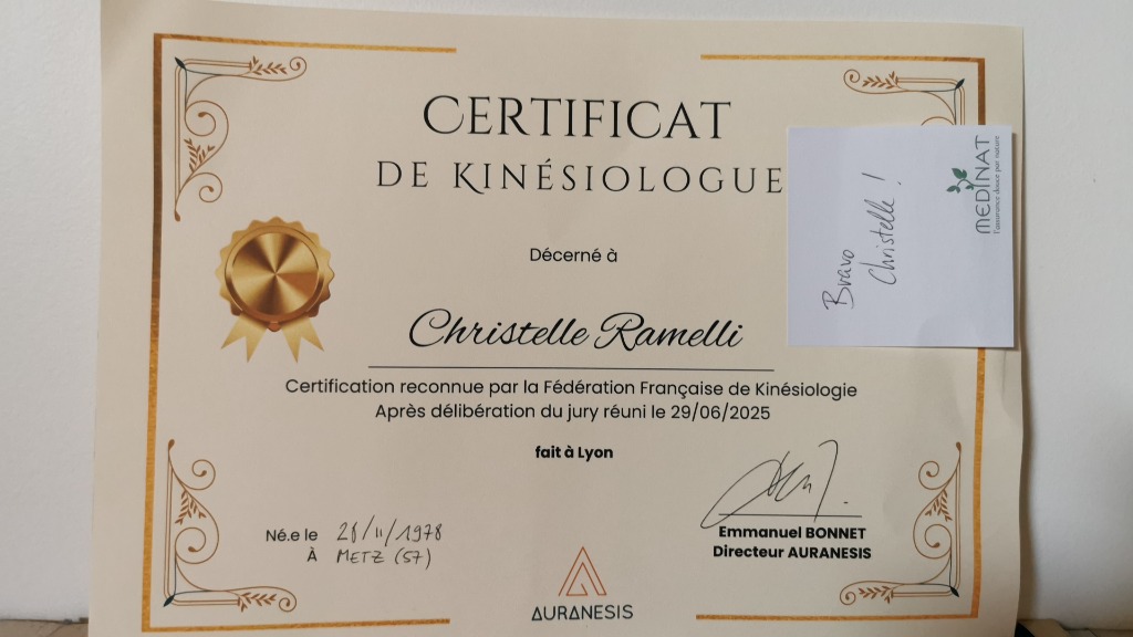 photo diplome Christelle RAMELLI