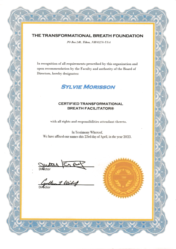 photo diplome Sylvie Morisson