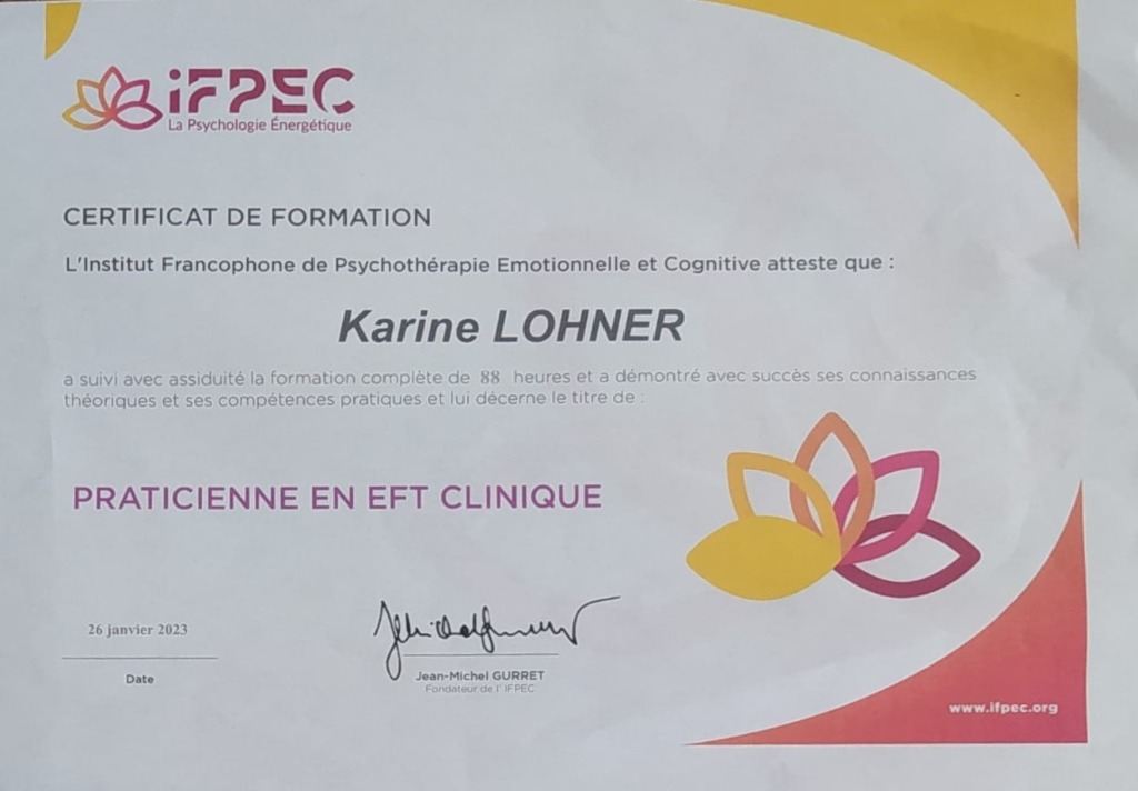 photo diplome Wholistic Thérapie