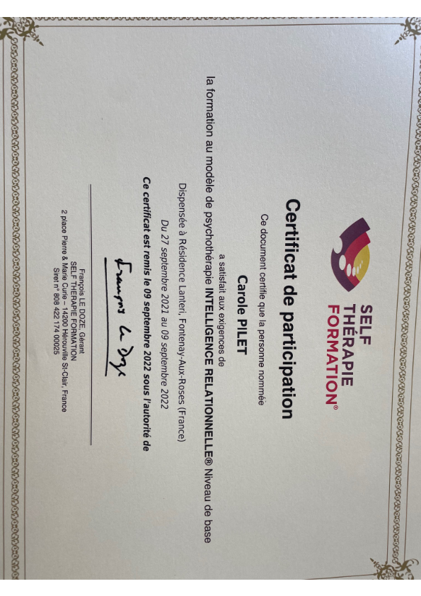 photo diplome Carole PILET