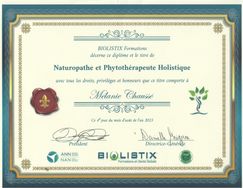 photo diplome Ô Temps de Mé - Mélanie Chaussé, ND