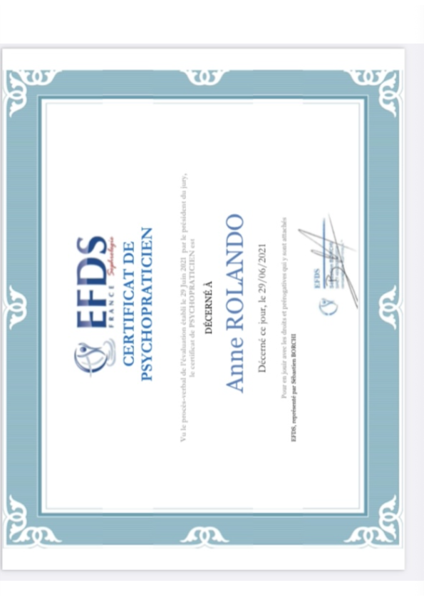 photo diplome Anne Rolando