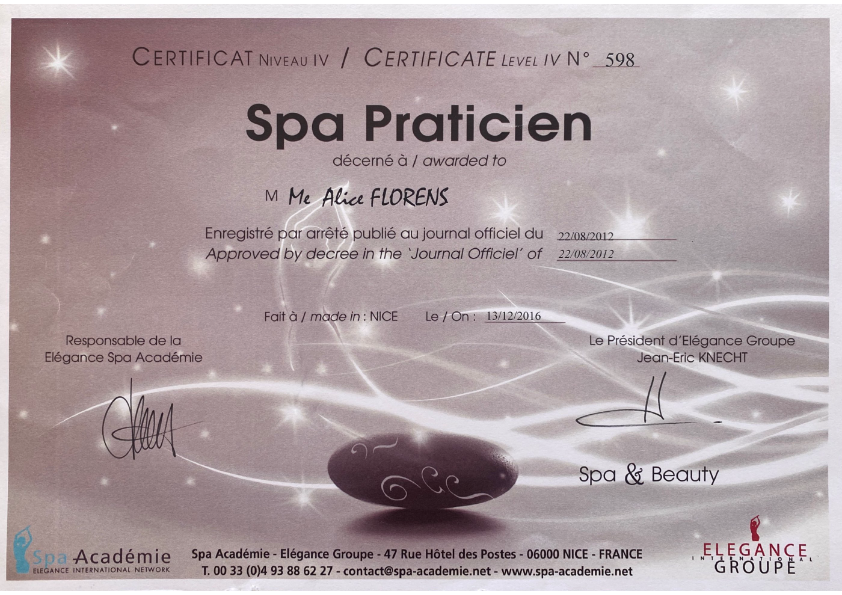 photo diplome Alice Florens