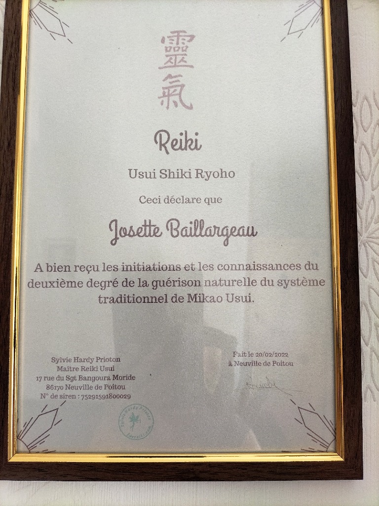 photo diplome Baillargeau Josette 