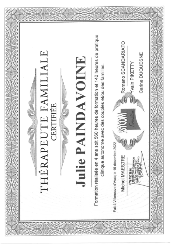 photo diplome Julie Paindavoine 