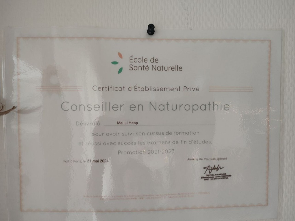 photo diplome Mei Li