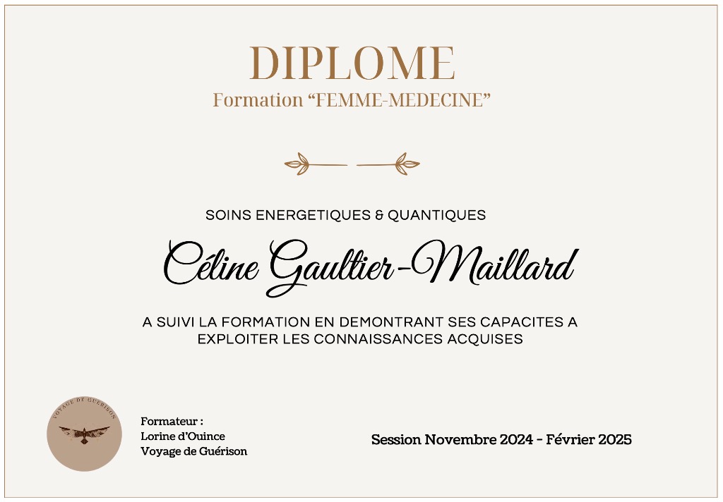 photo diplome Céline GM --- Pep’s Ton Coeur