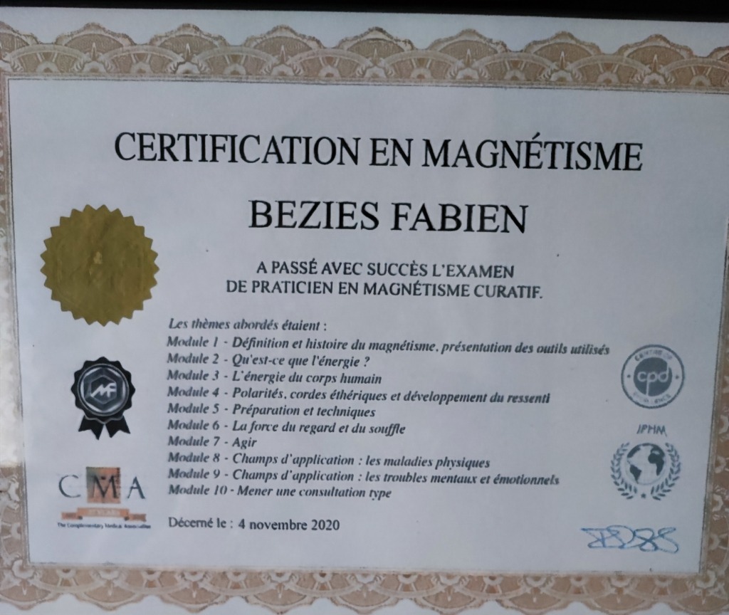 photo diplome Fabien bézies