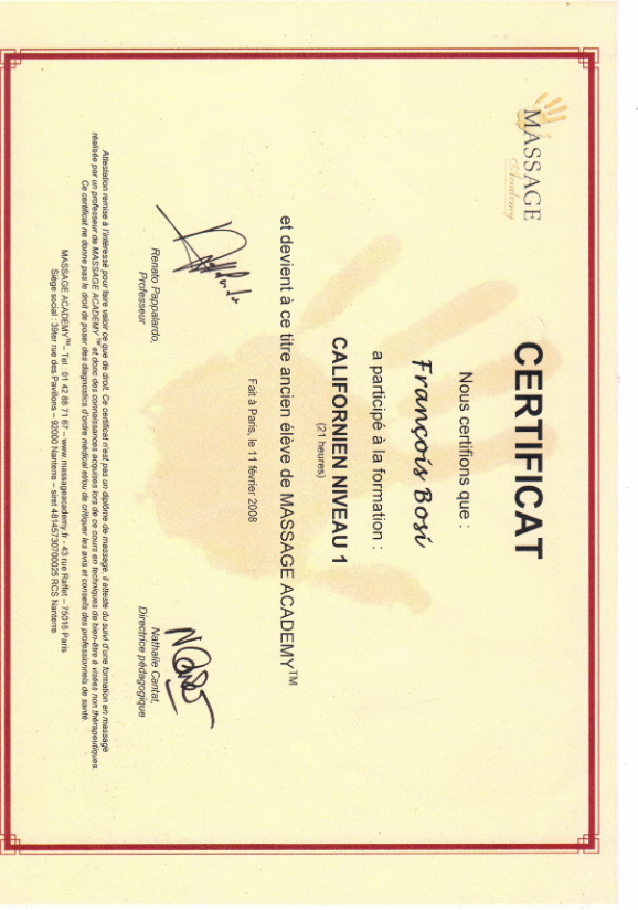 photo diplome Zen et sérénité 