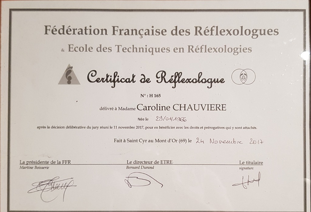 photo diplome Caroline Chauviere 