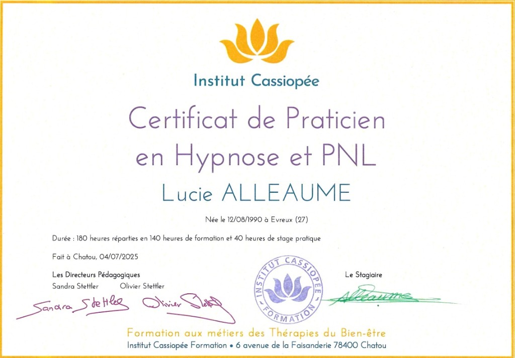 photo diplome Lucie Alleaume