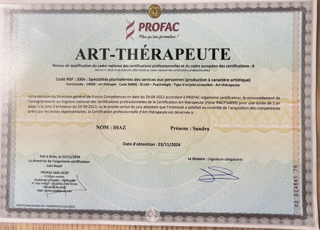 photo diplome Sandra DIAZ