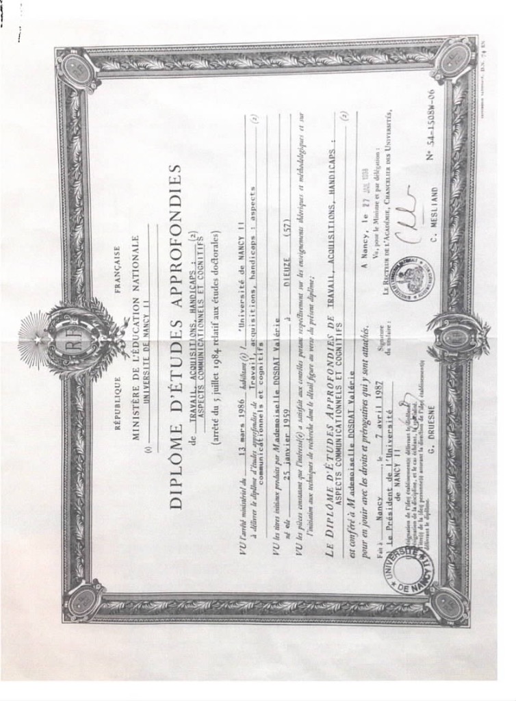 photo diplome Valérie Schweitzer