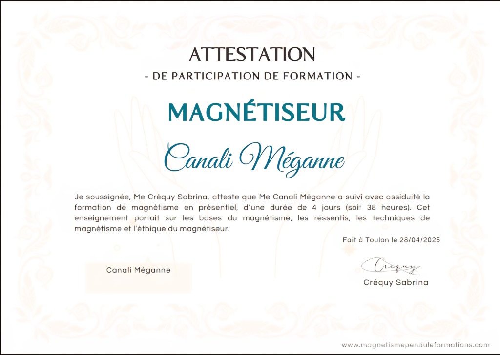 photo diplome Méganne CANALI