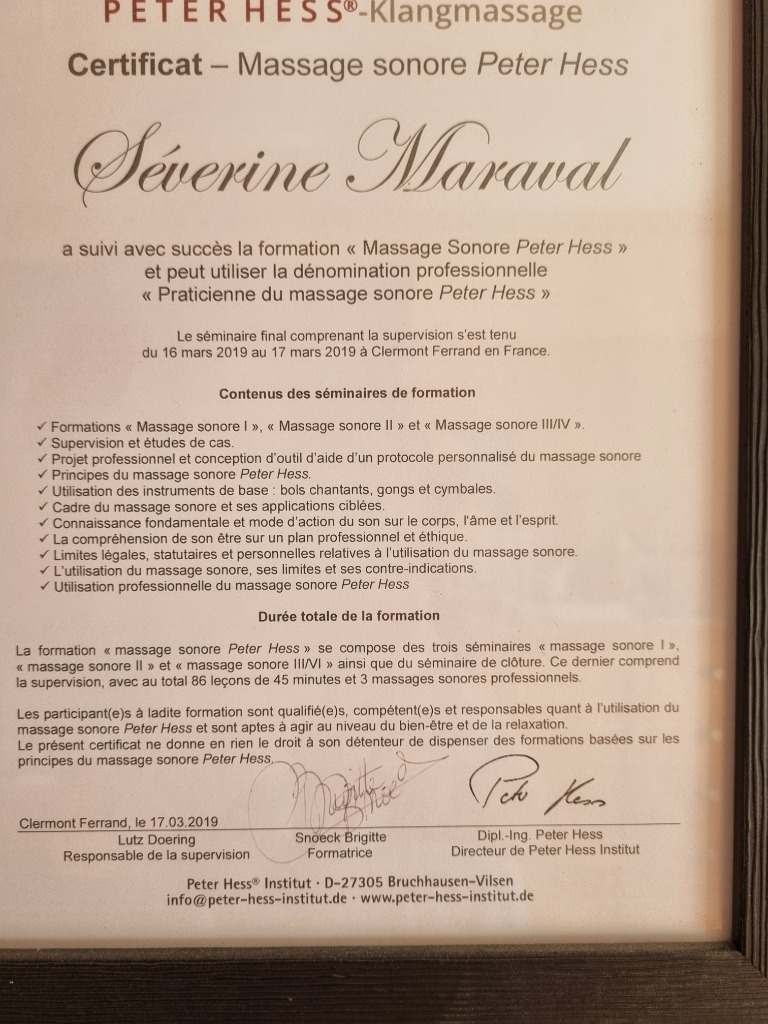 photo diplome Séverine Maraval 