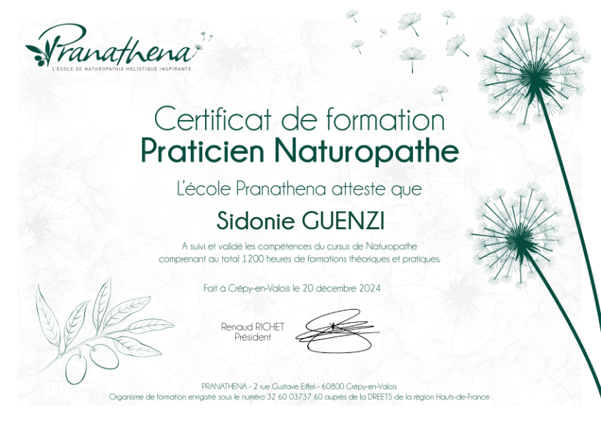 photo diplome Sidonie GUENZI