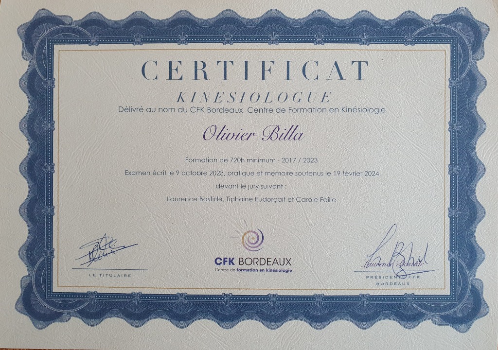 photo diplome Olivier billa