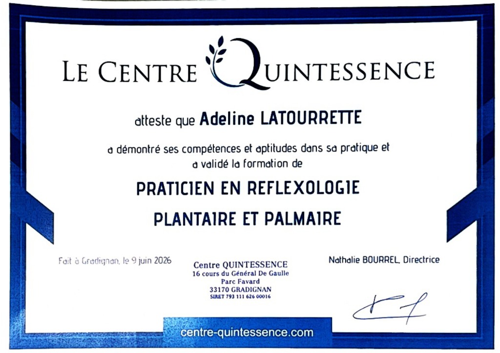 photo diplome Adeline Latourrette