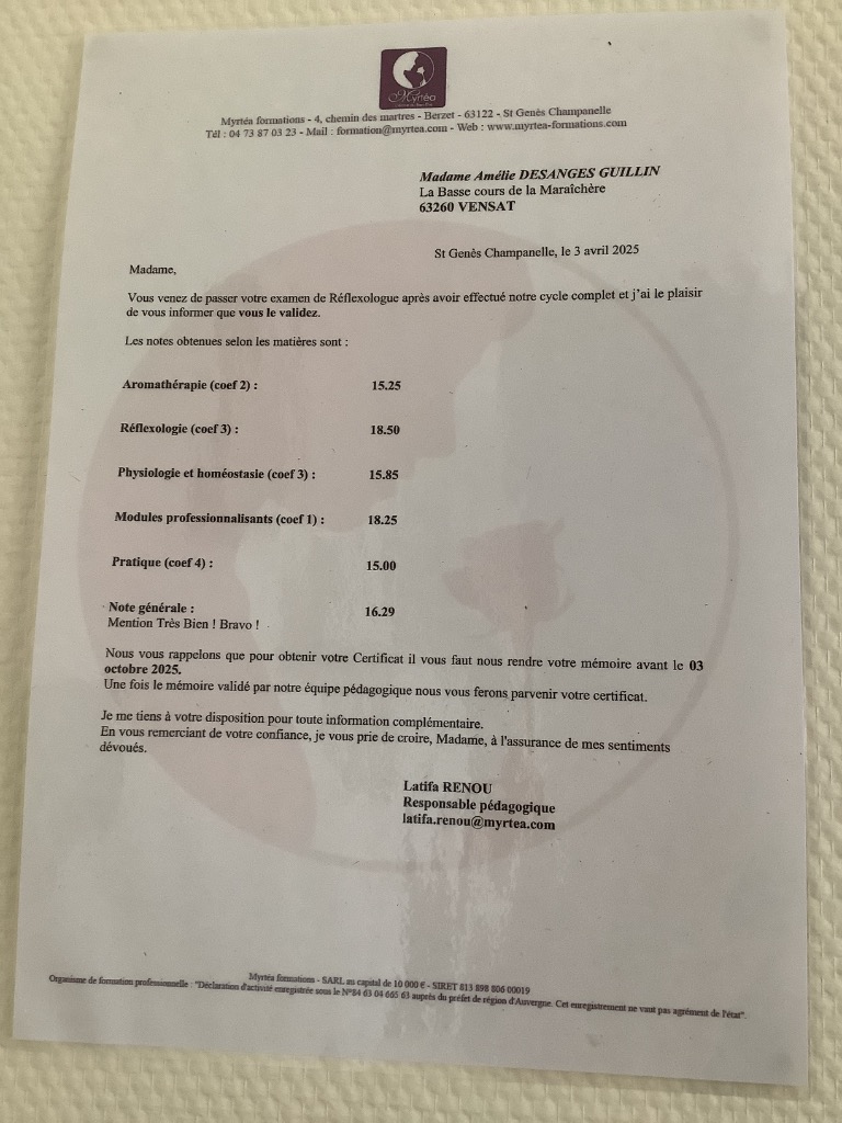 photo diplome Harmonie Intégrative