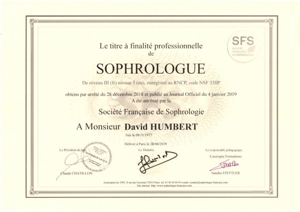 photo diplome David Humbert