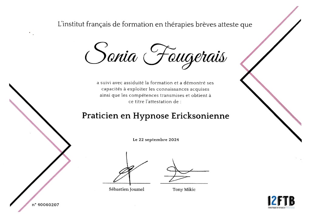 photo diplome Les clés en soi 