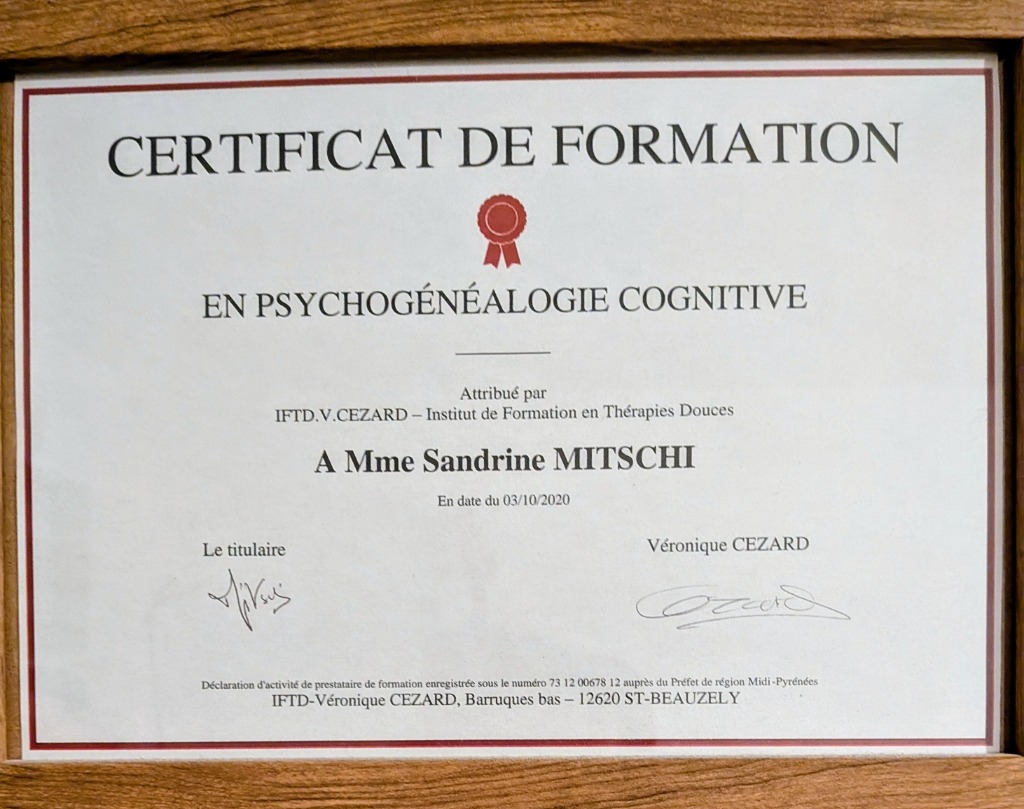 photo diplome Sandrine Mitschi