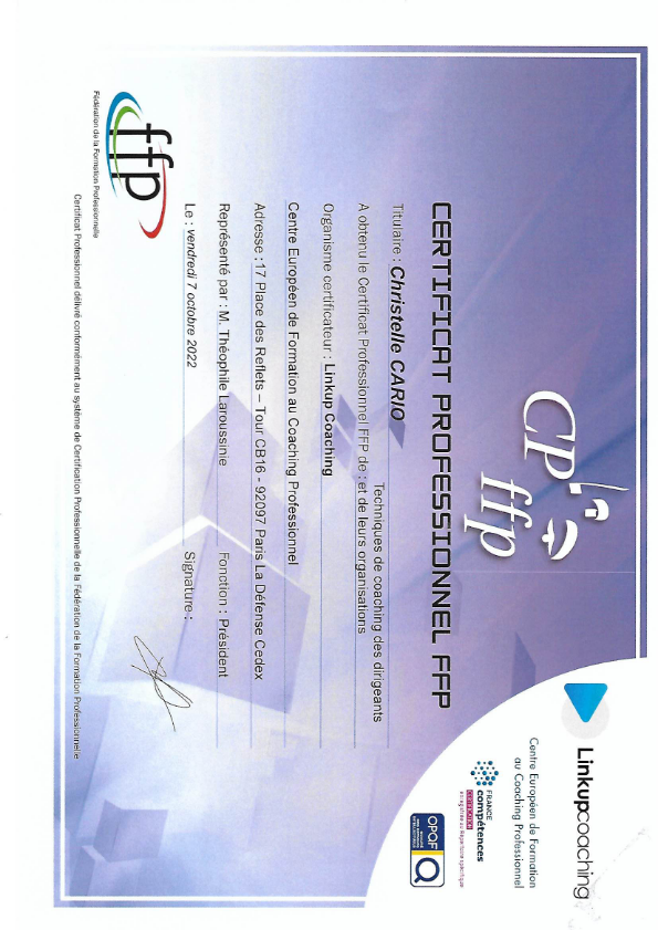 photo diplome Christelle CARIO