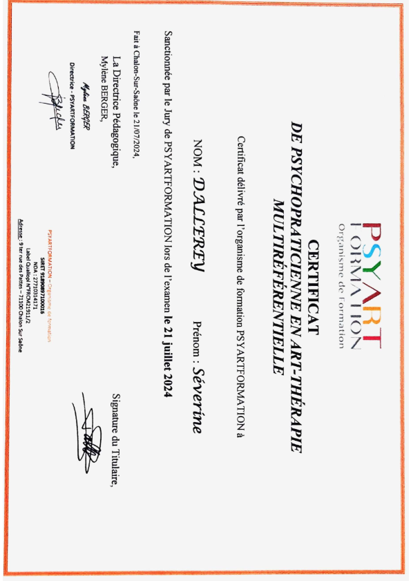 photo diplome Séverine Dallerey