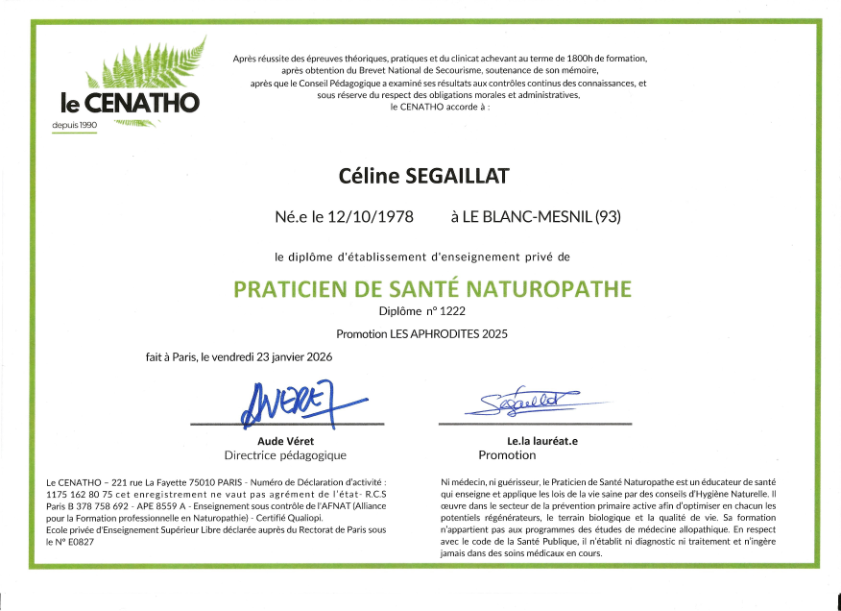 photo diplome Céline Segaillat