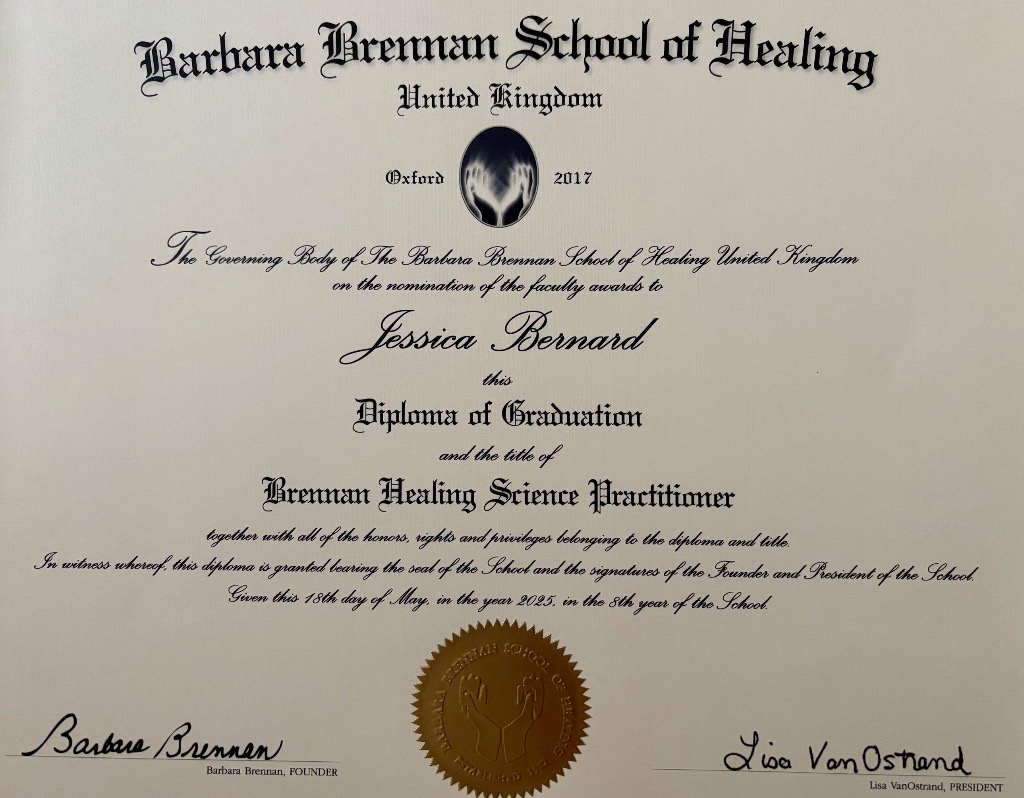 photo diplome Jessica Bernard Espace du Coeur 