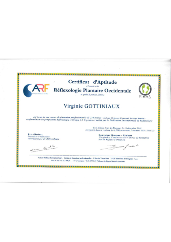 photo diplome Virginie Gottiniaux 