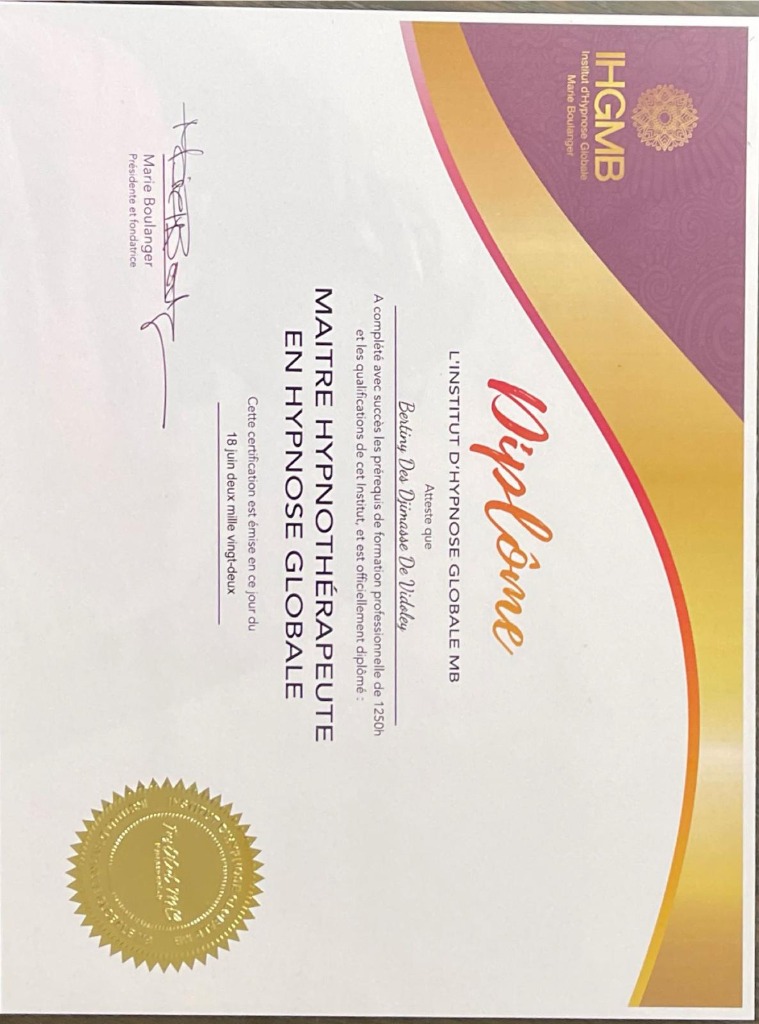 photo diplome Bertiny Des Djimasse 