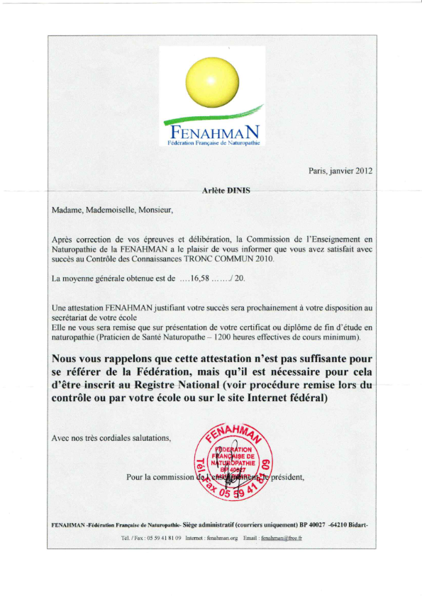 photo diplome Arlète MONTEIRO