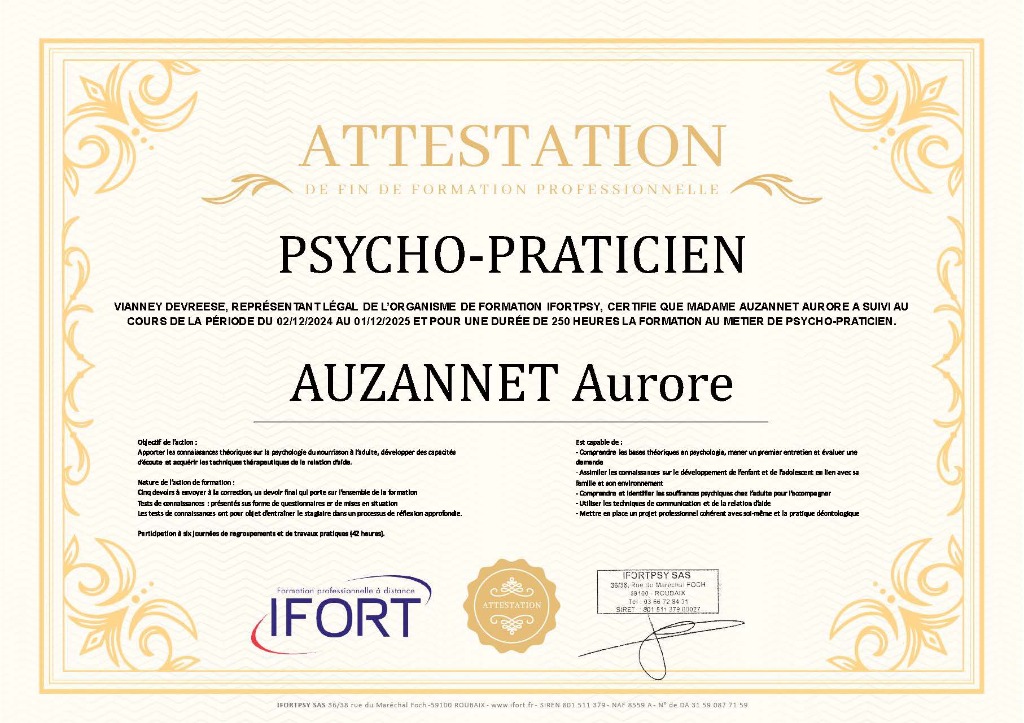 photo diplome Aurore aurore
