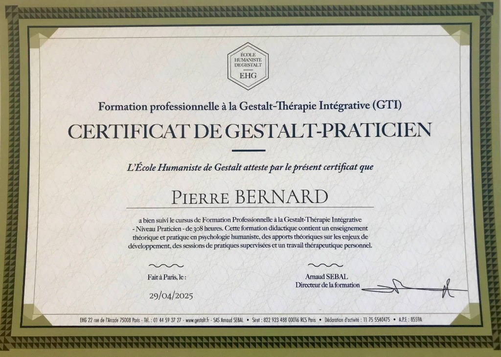 photo diplome Pierre BERNARD