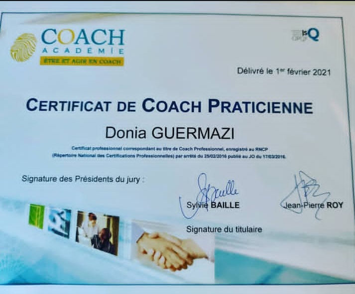 photo diplome Donia Guermazi