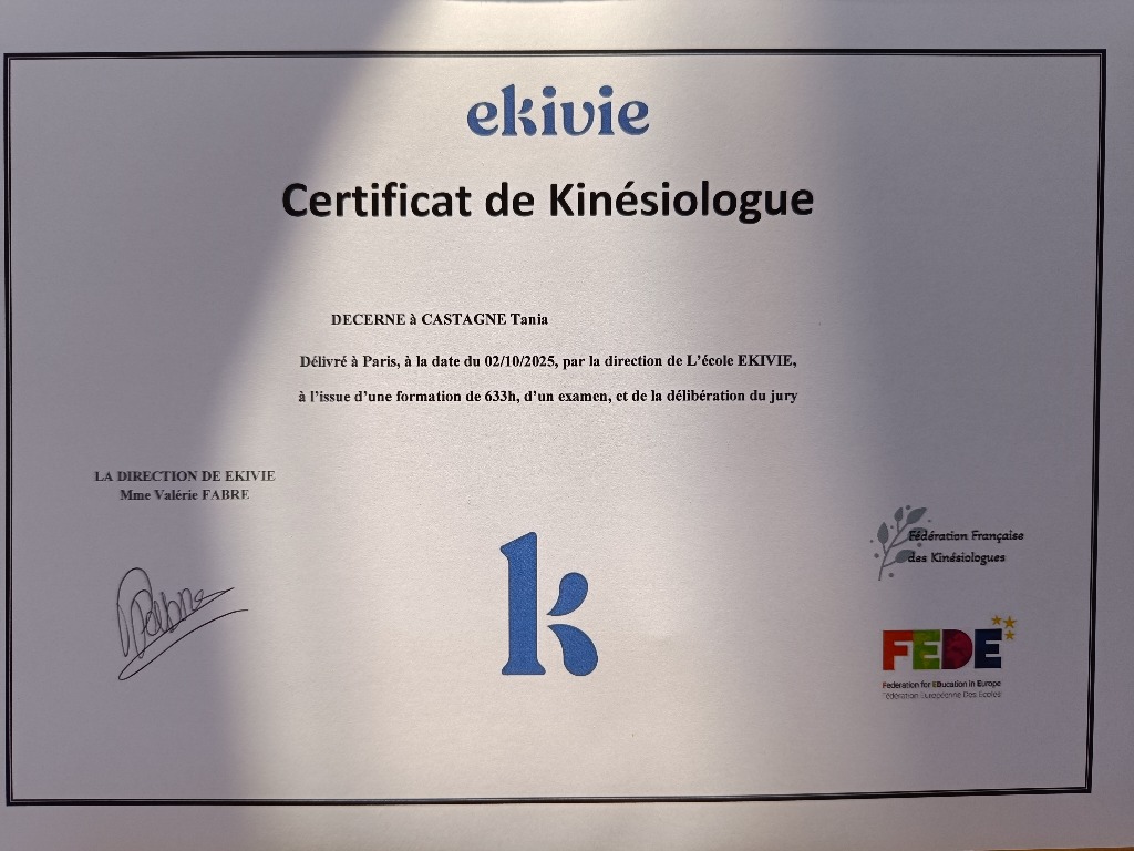 photo diplome Tania Castagné