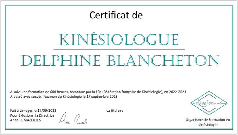 photo diplome Delphine BLANCHETON