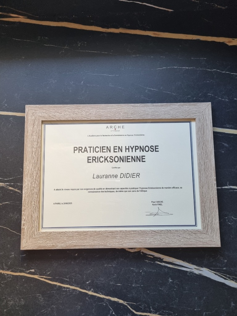 photo diplome Lauranne hypno