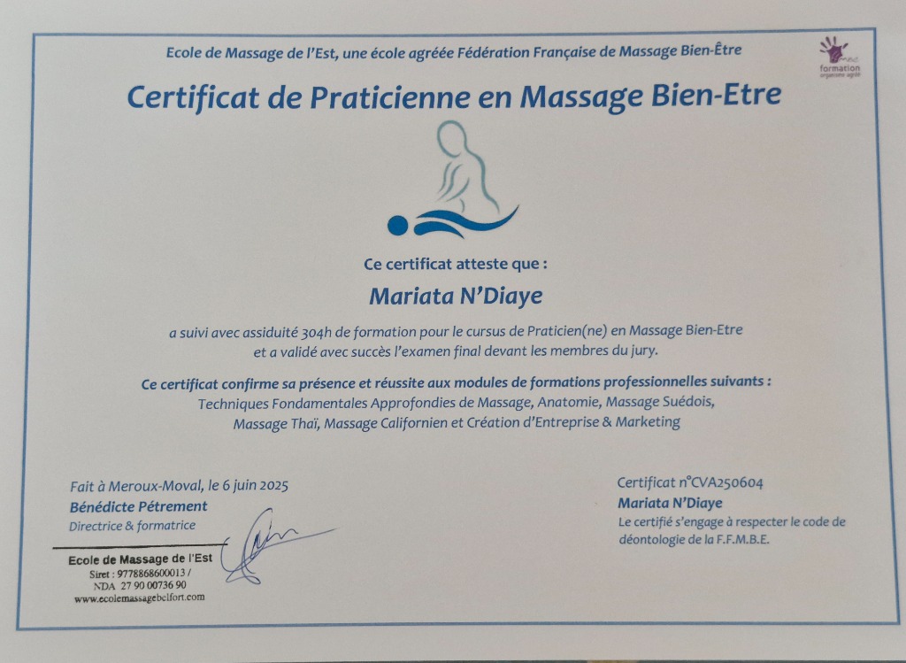 photo diplome Mariata N’DIAYE